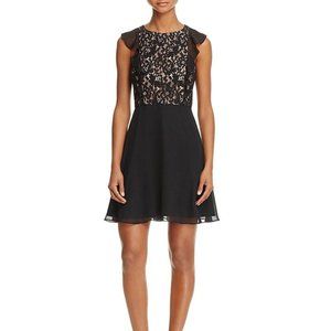 Aidan by Aidan Mattox Lace and Chiffon Dress